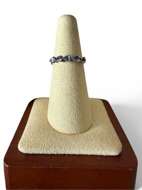 925 Tanzanite Ring | Sterling Silver Adjustable Band
